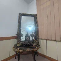 آینه و کنسول با شمعدان های فلزی|بوفه، ویترین، کنسول|کازرون, |دیوار