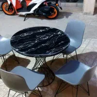 میز و صندلی آریـا فایبر گلاس دو لایه پایه فلـز|میز و صندلی غذاخوری|مشهد, گوهرشاد|دیوار