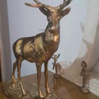 مجسمه گوزن برنجی|مجسمه، تندیس، ماکت|ورامین, ورامین|دیوار