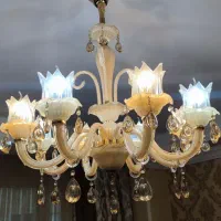 لوستر کریستال ۸ شاخه|لوستر و چراغ آویز|تهران, حکیمیه|دیوار