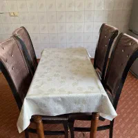 میز ناهار به همراه صندلی ۴ نفره کارکرده