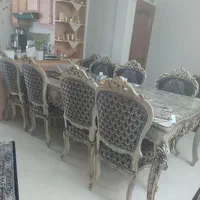مبلمان 9نفره کلاسیک با میز ناهارخوری 6 نفره|مبلمان خانگی و میز عسلی|تهران, نیروی دریایی|دیوار