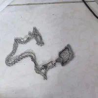 زنجیر نقره دولاین با پلاک زیبا دست ساز 27گرم|جواهرات|فردیس, قریشی|دیوار