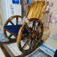 صندلی راک چوبی