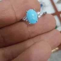 انگشتر فیروزه زنانه آبکاری رادیوم