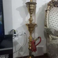 قلیون دوقپه عربی برنجی ودوربین تک چشمی کومت آلمان