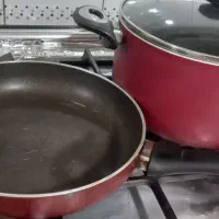 قابلمه تفلون و ماهیتابه تمیز و سالم و وزن سنگین|ظروف پخت‌وپز|تهران, پرستار|دیوار