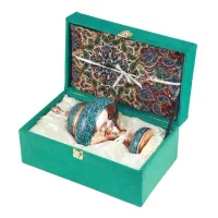 پک هدیه فروز ۹(شکلات خوری فیروزه و سفره قلمکار)