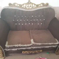 مبل قهوه ای ۷ نفره|مبلمان خانگی و میز عسلی|کازرون, |دیوار