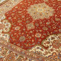 قالی ۱۲ متری دستباف تبریز زمینه روناسی|فرش|تهران, اکباتان|دیوار