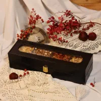 جعبه آجیل و میوه خشک و تنقلات چرمی