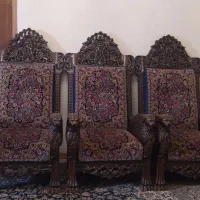 مبل قالی شش نفره به همراه صندلی میزبان دستبافت