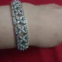 دستبند تمام نگین رنگ ثابت قدیمی