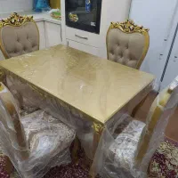 سرویس مبل استیل 9نفره بهمراه میز غذا خوری چهار نفر|مبلمان خانگی و میز عسلی|اهواز, پادادشهر|دیوار