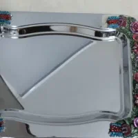 سینی استیل و شیشه