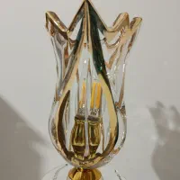 شمعدان کریستال لب طلایی|لوستر و چراغ آویز|زنجان, |دیوار