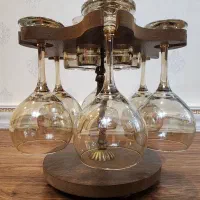 استند بار چوبی گردان