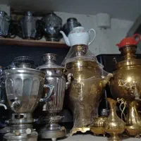 سماور برقی و ذغالی برنجی