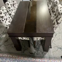 میز نهارخوری و بخاری گازی|میز و صندلی غذاخوری|بندر کنگان, |دیوار