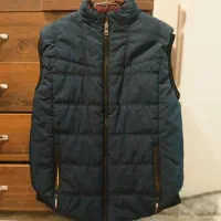 پافر ۲رو صورمه ای زرشکی درحد نو پارچه ترک سایزxl