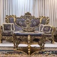 مبلمان ۱۱ نفره طلاکوب به همراه ناهار خوری ۱۰ نفره