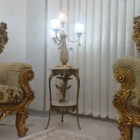 میز تلفن و ظرف شکلات برنجی