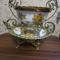 شیرینی خوری و آجیل خوری برنز و چینی