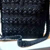 کیف مکرومه با آستر دوزی تمیز|کیف، کفش، کمربند|سامان, |دیوار