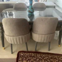 مبل ۱۲ نفره  ومیز غذاری ۶ درحد نو