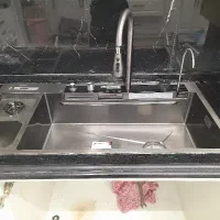 نصب سینک پیانویی سینک گرانیتی نصب هود گاز فر