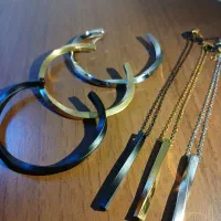 ست بنگل  پیچی ، طلایی ، مشکی ، نقره ای