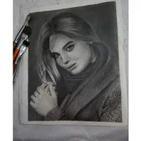 نقاشی سیاه قلم|تابلو، نقاشی، عکس|رشت, نظری|دیوار