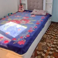 تخت چوبی دو نفره ام دی اف و تشک طبی دو نفره