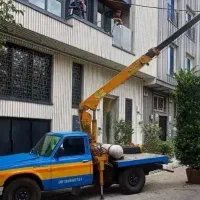 نیسان جرثقیل سبک دکل دار.  همراه سبدبالابر/ تهران