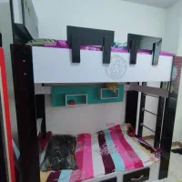 تخت دو طبقه نوجوان|تخت و سرویس خواب|اسلام‌شهر, شهرک قائمیه|دیوار