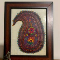 تابلو پته‌دوزی اصیل طرح بادومه (کار دست