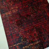 فرش قرمز گل گلی