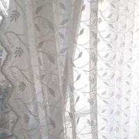 پرده تور بریلنت سفید والن و پرده نو مناسب جهیزیه