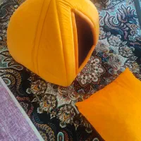کلبه.گربه با بالشت زیرپایش