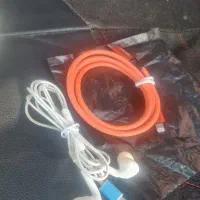 هندزفری+رابط آیفون وکابل شارژر آیفون