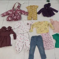 تعدادی لباس دخترانه زمستانه ۲ و ۴ سال شلوار کاپشن