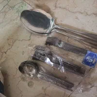 سرویس قاشق و چنگال 12 نفره طرح گل گندم (کاملا نو)