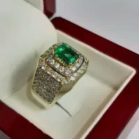 انگشتر زمرد پنجشیر افغانستان (رکاب دست ساز نقره)