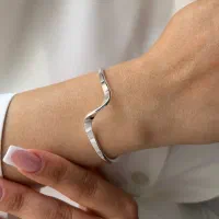 دستبند (بنگل) زنانه موج