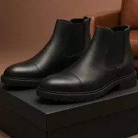 نیم بوت مردانه بغل کش مدل smith-مشکی ویژه