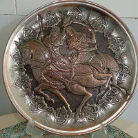 بشقاب های مسی قلم زنی|صنایع دستی و سایر لوازم تزئینی|جاجرود, |دیوار