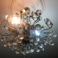 لوستر 8شاخه کروم کریستال