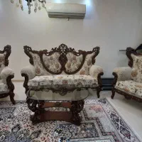 مبل ۹ نفره تمیز و سالم به همراه ۳ عسلی و میز|مبلمان خانگی و میز عسلی|کرج, باغستان|دیوار