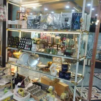 ویترین، دکور، طبقه، میز، پایه و شاخک رگال