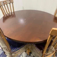 میز غذاخوری.۴نفره چوبی|میز و صندلی غذاخوری|امیدیه, |دیوار